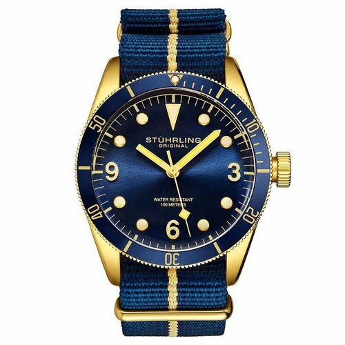 Stuhrling Original M15796 Aquadiver Mens Quartz Watch