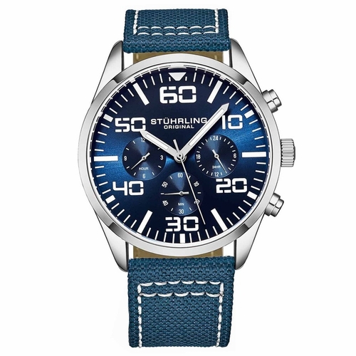 Stuhrling Original M15928 Aviator Mens Chronograph Quartz Watch