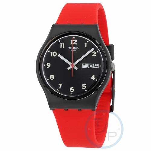 Swatch GB754 Red Grin Ladies Quartz Watch