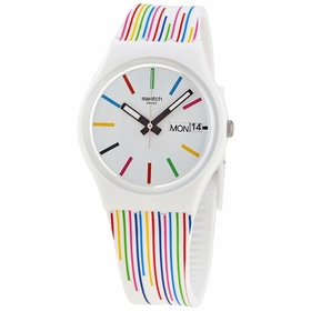 Swatch GW712 White Samba Ladies Quartz Watch