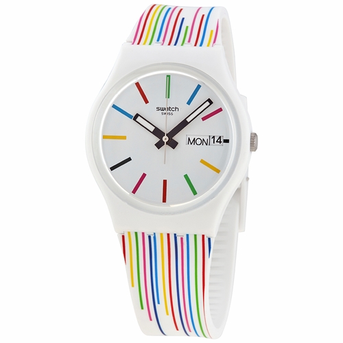 Swatch GW712 White Samba Ladies Quartz Watch