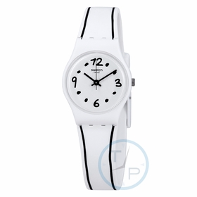 Swatch LW162 Black Border Ladies Quartz Watch
