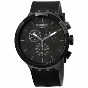 Swatch SB02B400 Checkpoint Black Unisex Chronograph Quartz Watch