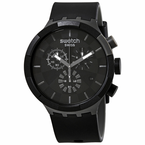 Swatch SB02B400 Checkpoint Black Unisex Chronograph Quartz Watch