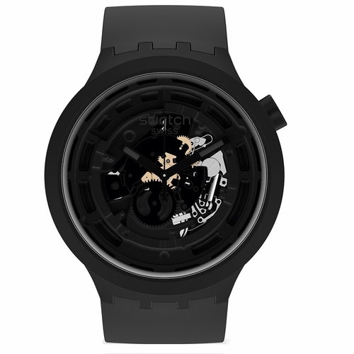 Swatch SB03B100 Bioceramic C-Black Mens Quartz Watch