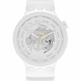 Swatch SB03W100 C-White Mens Quartz Watch