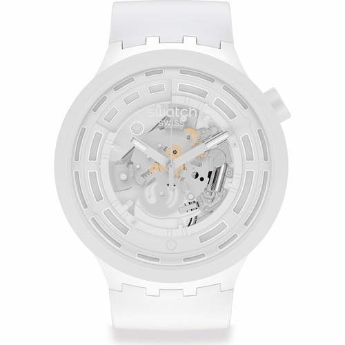 Swatch SB03W100 C-White Mens Quartz Watch
