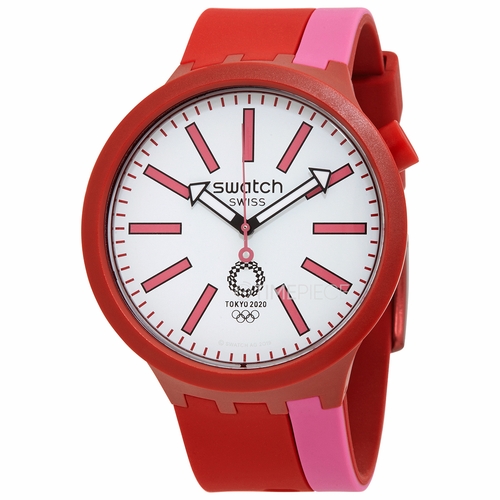 Swatch SO27Z101 BB Kurenai Red Mens Quartz Watch