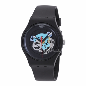 Swatch SO29B107 Core Black Lacquered Mens Quartz Watch