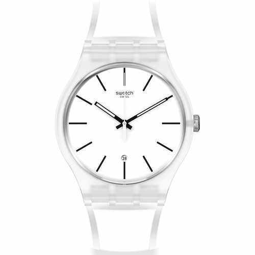 Swatch SO29K401 White Trip Mens Quartz Watch