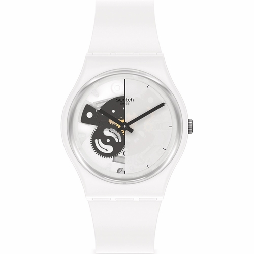 Swatch SO31W101 Live Time White Ladies Quartz Watch