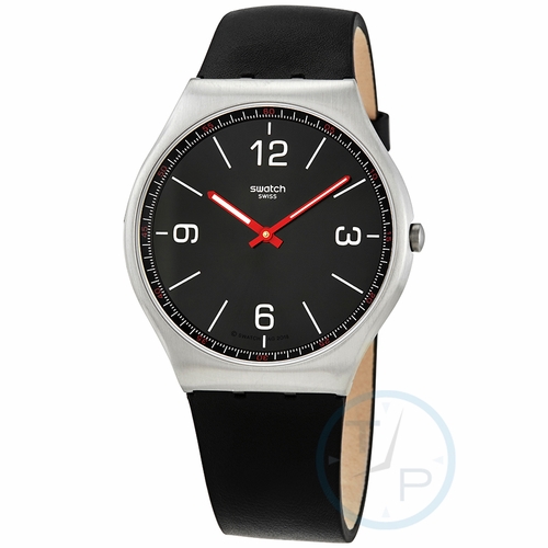 Swatch SS07S100 SKINBLACK Mens Quartz Watch
