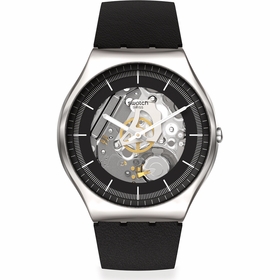 Swatch SS07S115 Monthly Drops Black Skeleton Mens Quartz Watch