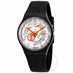 Swatch SUOB153 SiliBlack Mens Quartz Watch