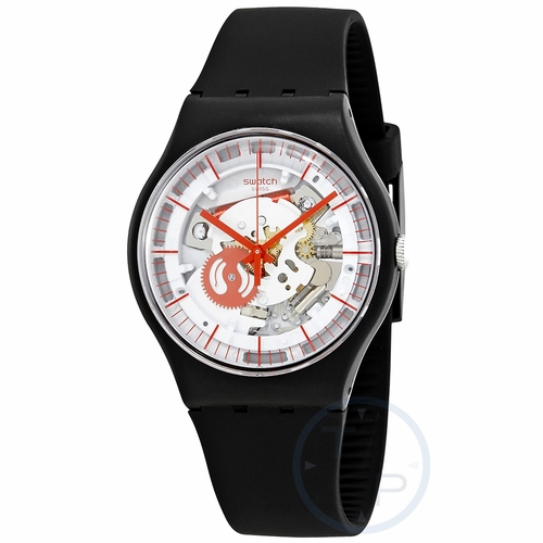 Swatch SUOB153 SiliBlack Mens Quartz Watch