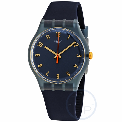 Swatch SUOM105 Nuit Blue Mens Quartz Watch Swatch SUOM105 Nuit Blue Mens Quartz Watch