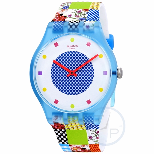 Swatch SUOS108 Quilted Time Ladies Quartz Watch