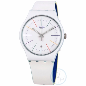 Swatch SUOS404 White Layered Mens Quartz Watch