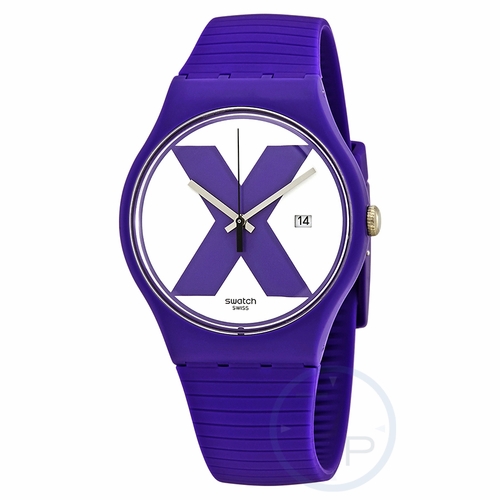 Swatch SUOV401 XX-Rated Purple Mens Quartz Watch
