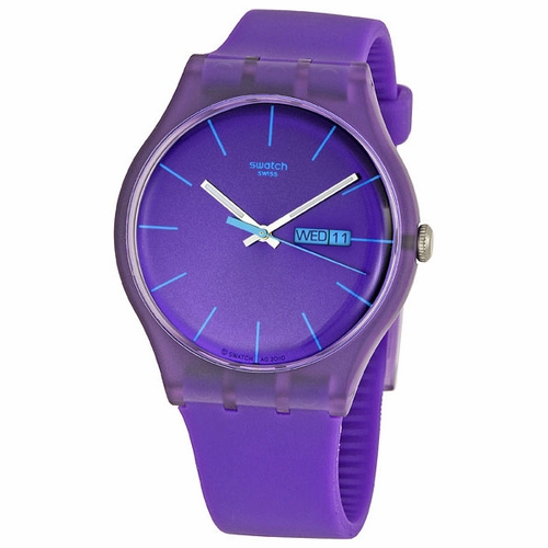 Swatch SUOV702 Purple Rebel Mens Quartz Watch