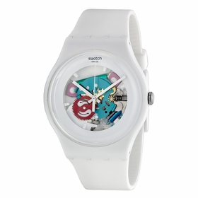 Swatch SUOW100 White Lacquered Ladies Quartz Watch