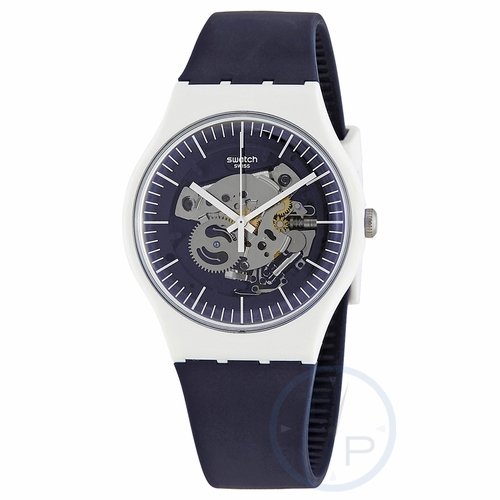Swatch SUOW156 Siliblue Mens Quartz Watch