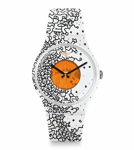 Swatch SUOW167 Orange Pusher Unisex Quartz Watch