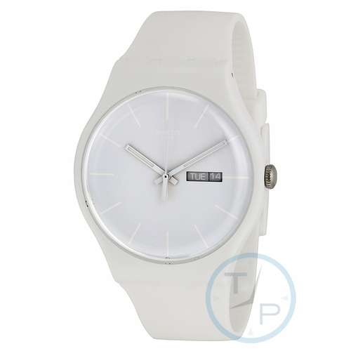Swatch SUOW701 White Rebel Mens Quartz Watch
