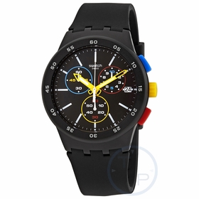 Swatch SUSB416 Black-One Mens Chronograph Quartz Watch