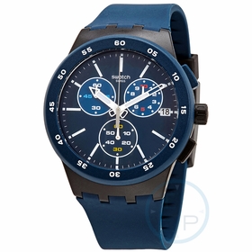 Swatch SUSB417 Blue Steward Mens Chronograph Quartz Watch