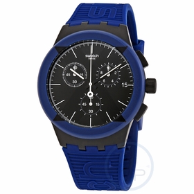 Swatch SUSB418 X-District Blue Mens Chronograph Quartz Watch