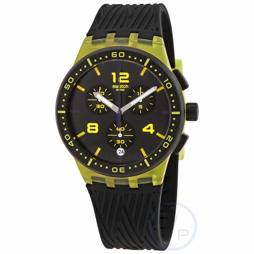 Swatch SUSJ403 Yellow Tire Unisex Chronograph Quartz Watch