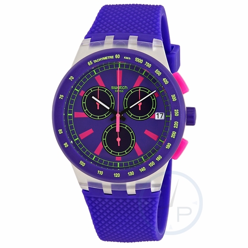 Swatch SUSK400 Purp-Lol Ladies Chronograph Quartz Watch