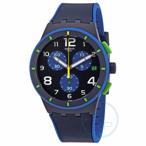 Swatch SUSN409 Bleu Sur Bleu Mens Chronograph Quartz Watch