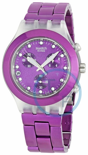 Swatch SVCK4048AG Full-Blooded Blueberry Unisex Chronograph Quartz Watch