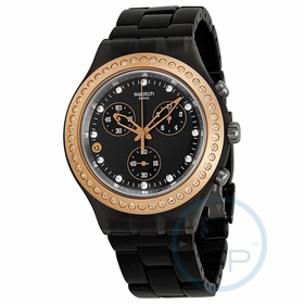 Swatch SVCM4008AG Irony Diaphane Full Blooded Stoneheart Black Unisex Chronograph Quartz Watch