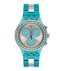 Swatch SVCS1000AG Diaphane Special Turkisia Ladies Chronograph Quartz Watch