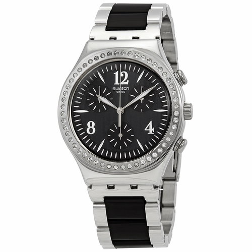 Swatch YCS118G Made In Black Mens Chronograph Quartz Watch