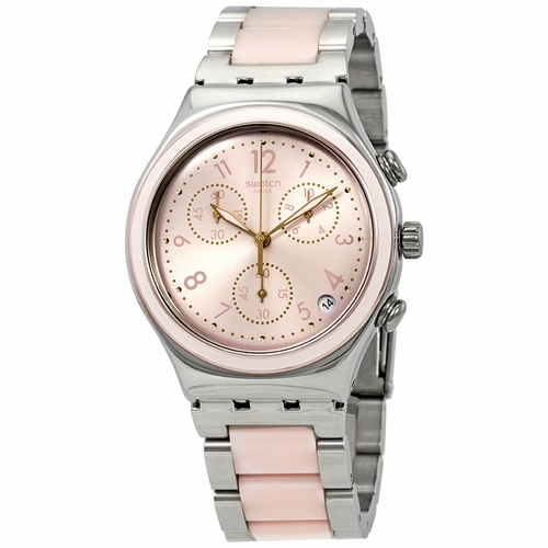Swatch YCS588G Dreamnight Rose Ladies Chronograph Quartz Watch