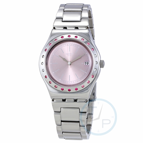 Swatch YLS455G Pinkaround Ladies Quartz Watch