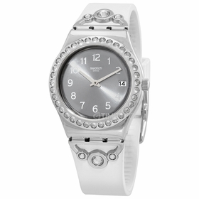 Swatch YLS463 PRETTY IN WHITE Ladies Quartz Watch