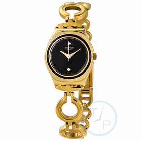 Swatch YSG130G Black Hat Ladies Quartz Watch