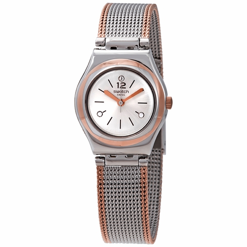 Swatch YSS327M Full Silver Jacket Ladies Quartz Watch