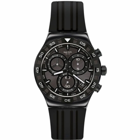Swatch YVB409 TECKNO BLACK Mens Chronograph Quartz Watch