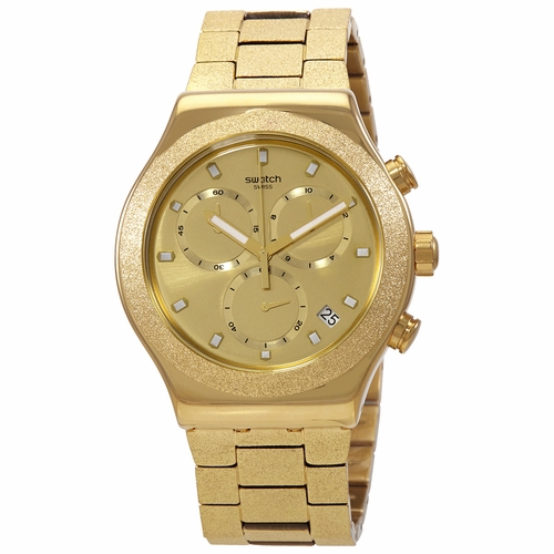 Swatch YVG407G Irony Goldshiny Mens Chronograph Quartz Watch