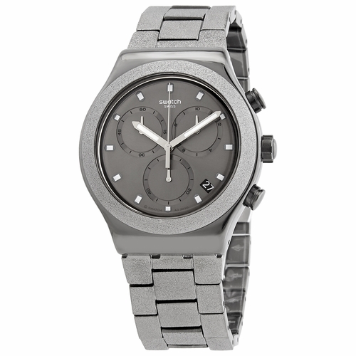 Swatch YVM405G Irony Blackshiny Mens Chronograph Quartz Watch