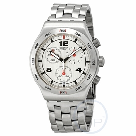 Swatch YVS447G Silver Again Mens Chronograph Quartz Watch