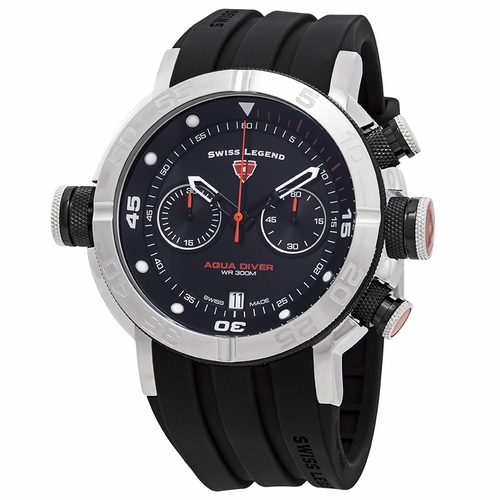 Swiss Legend SL-10622SM-01-BB-OA Aqua Diver Mens Chronograph Quartz Watch