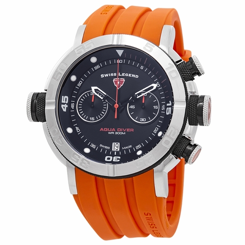 Swiss Legend SL-10622SM-01-BB-OAS Aqua Diver Mens Chronograph Quartz Watch