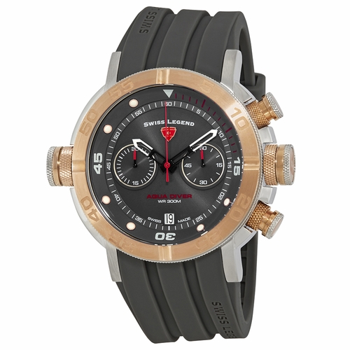 Swiss Legend SL-10622SM-SR-014-GRYS Aqua Diver Mens Chronograph Quartz Watch